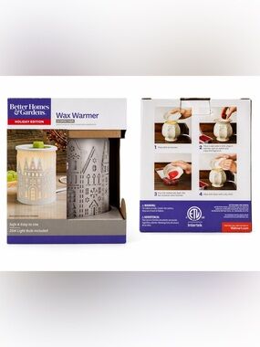 *Holiday Edition* Better Homes And Gardens Holiday Glowing Town Wax Warmer *NWOT